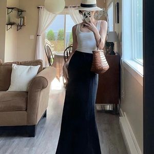 Linen skirt for women with drawstring waist design